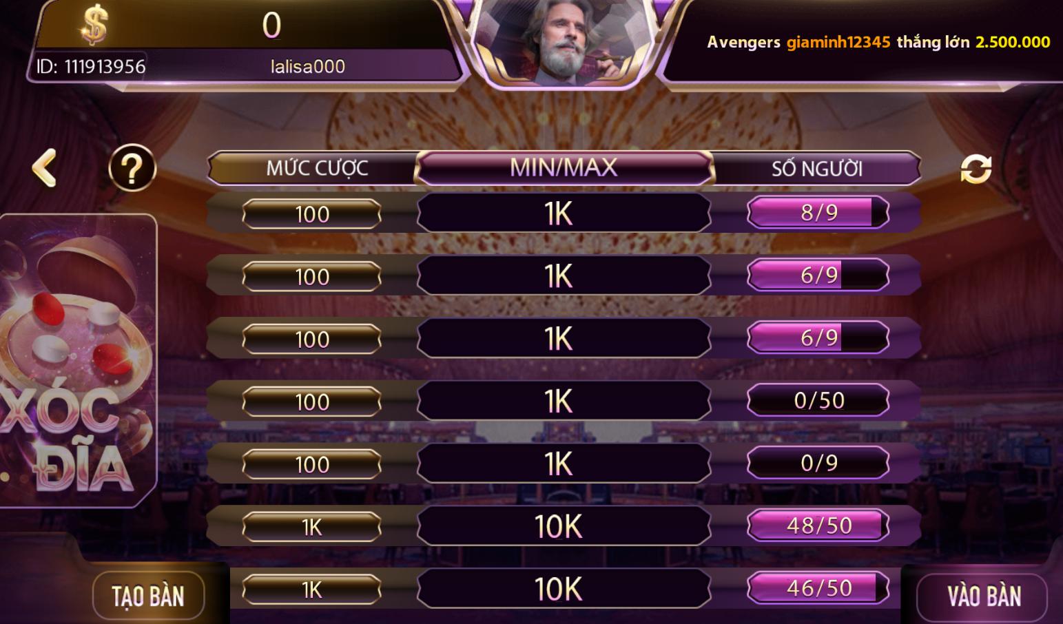 Luật chơi của Xóc đĩa Gem win